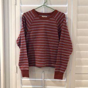 Thin Striped Shrunken Sweatshirt